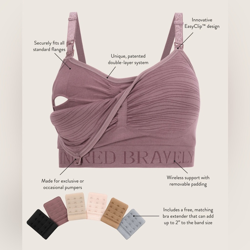 Kindred Bravely Sublime Hands-Free Pumping and Nursing Bra Size M